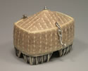Beige Hinged Box, 5" x 3" x 4"